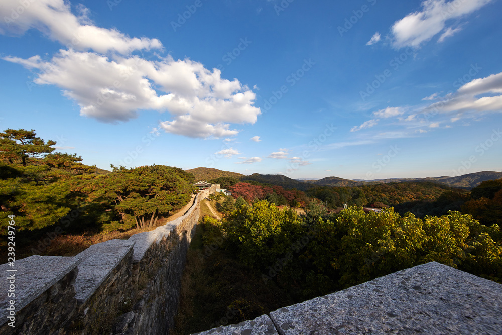 Fototapeta premium the various scenery of Sangdangsanseong Fortress in Korea.