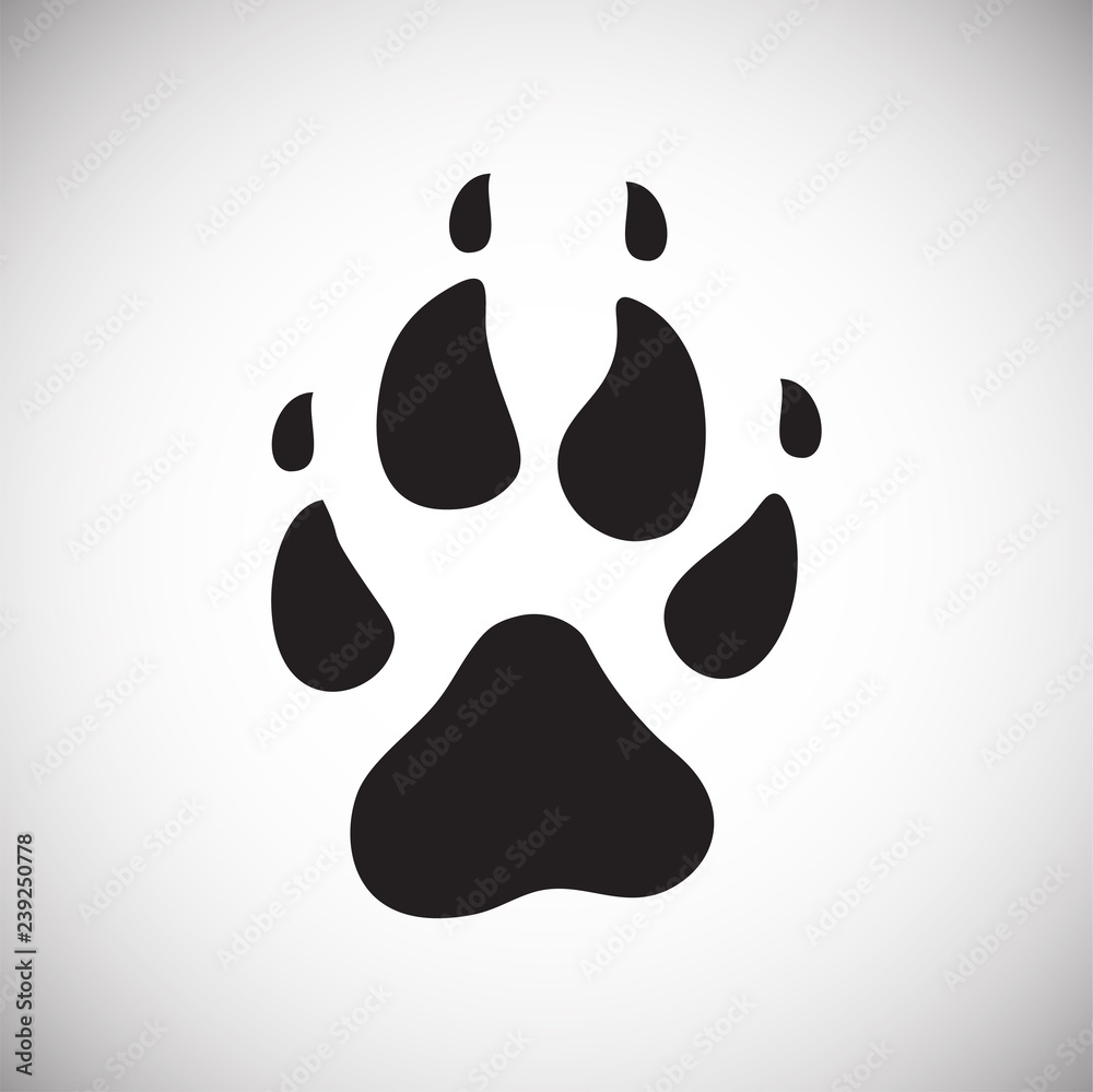 Foot print icon on white background for graphic and web design, Modern simple vector sign. Internet concept. Trendy symbol for website design web button or mobile app Foot print icon on white background for graphic and web design, Modern simple vector sign. Internet concept. Trendy symbol for website design web button or mobile app