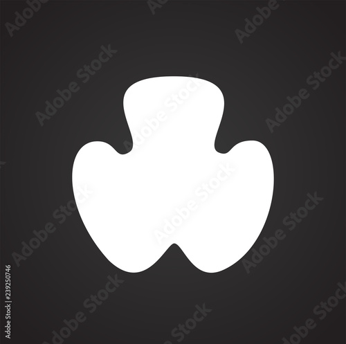 Foot print icon on black background for graphic and web design, Modern simple vector sign. Internet concept. Trendy symbol for website design web button or mobile app
