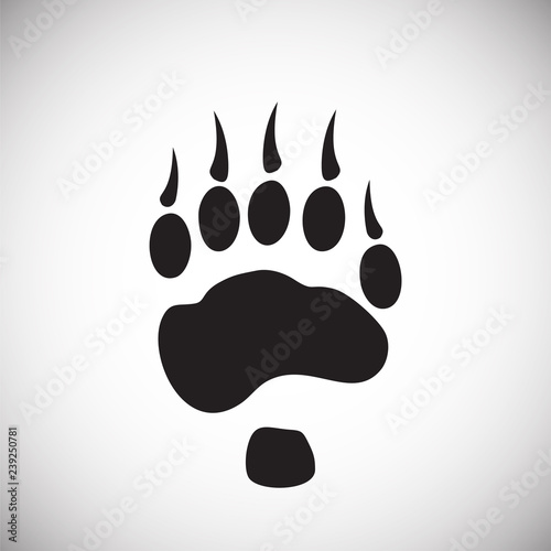 Foot print icon on white background for graphic and web design, Modern simple vector sign. Internet concept. Trendy symbol for website design web button or mobile app
