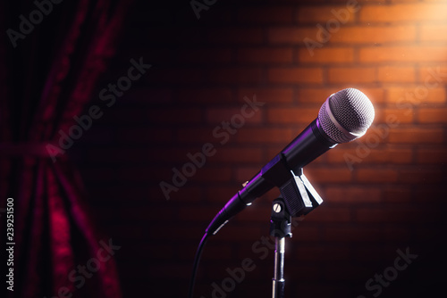microphone on a stage