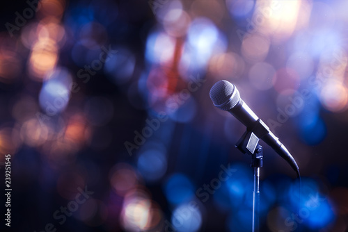 microphone on a stage