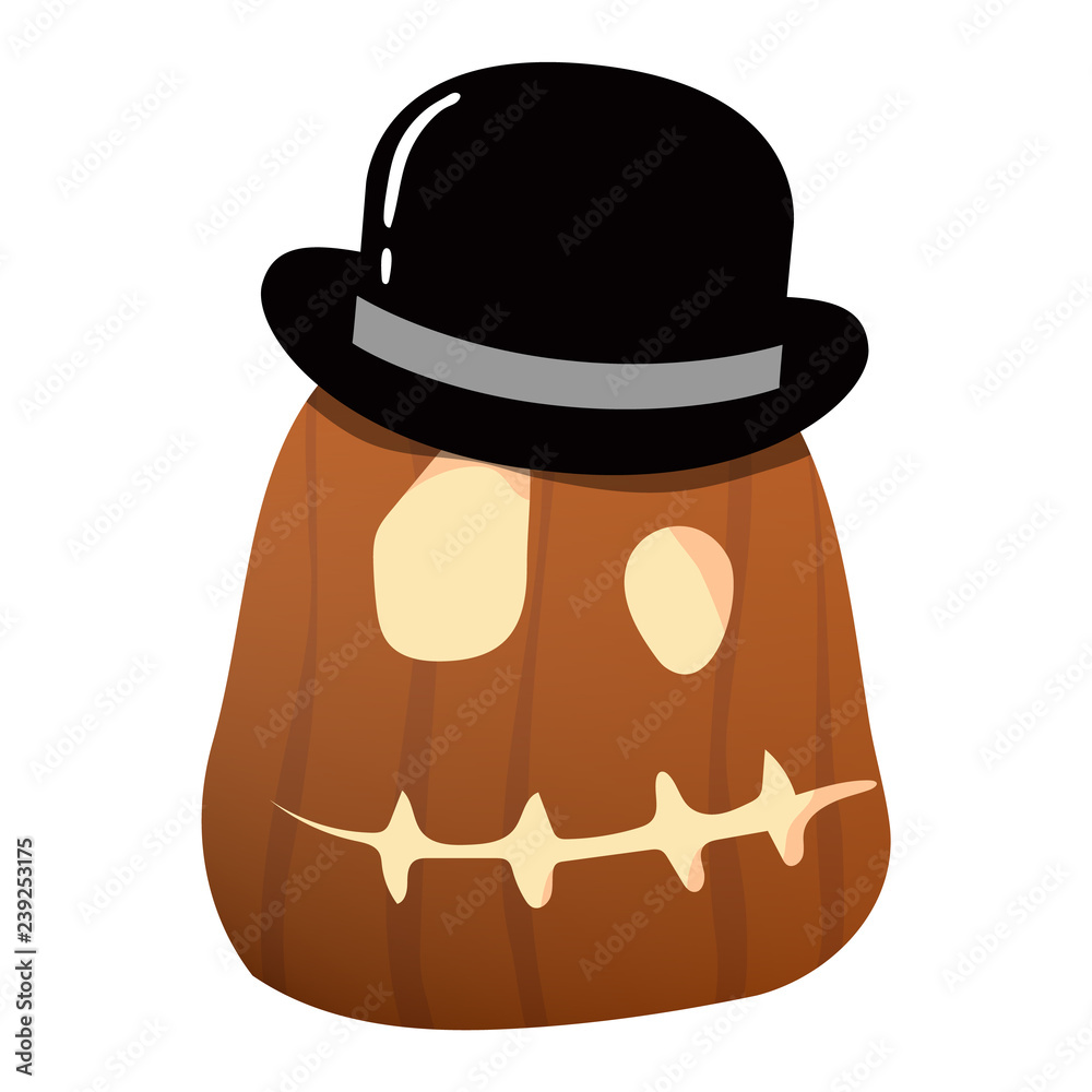 Halloween Pumpkin Funny and Cute. Vector Illustration. Halloween Pumpkin Funny and Cute. Vector Illustration.