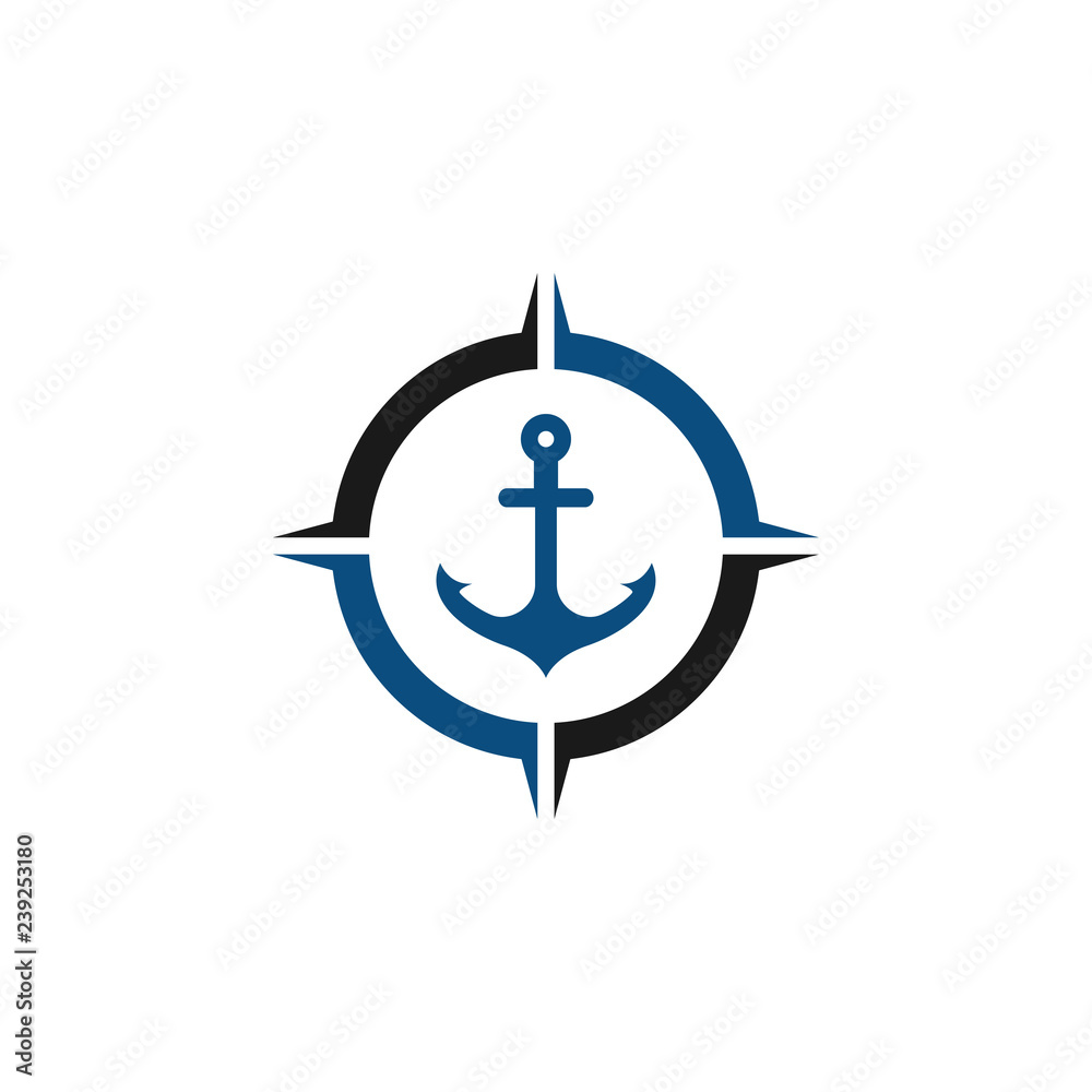 Fototapeta premium Anchor graphic design template