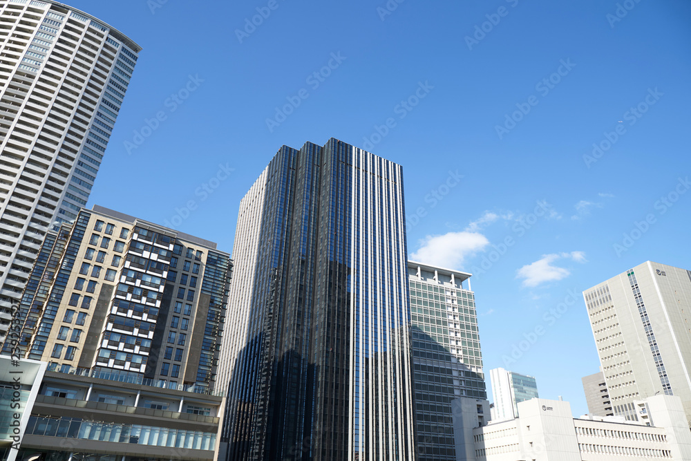 Fototapeta premium 中之島の高層ビル