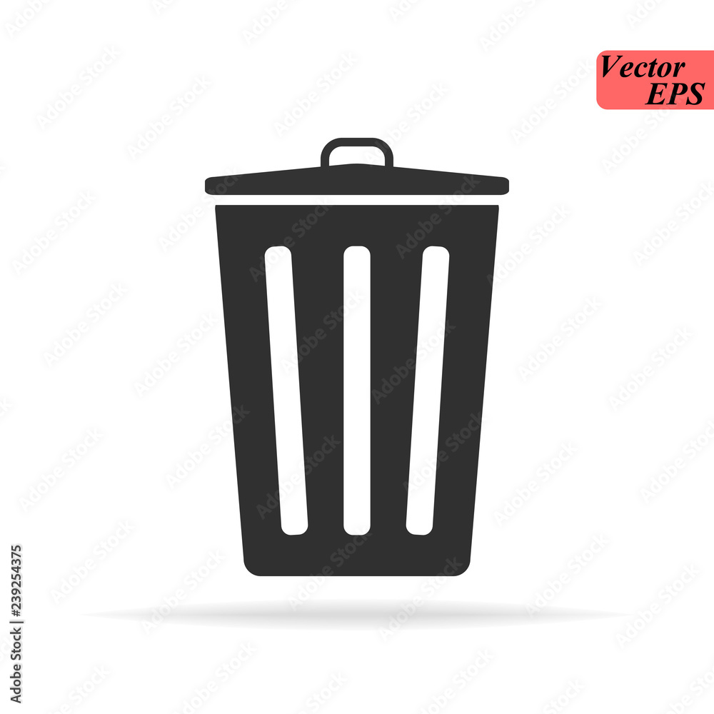Trash can. Disposal waste. Recycle Icon Vector Trash can. Disposal waste. Recycle Icon Vector