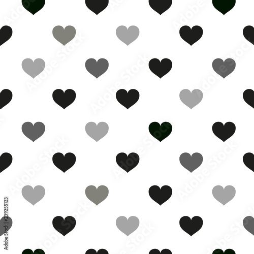 Modern kids seamless pattern with heart. black and white cute minimalistic scandinavian cartoon elements on white background. eps 10
