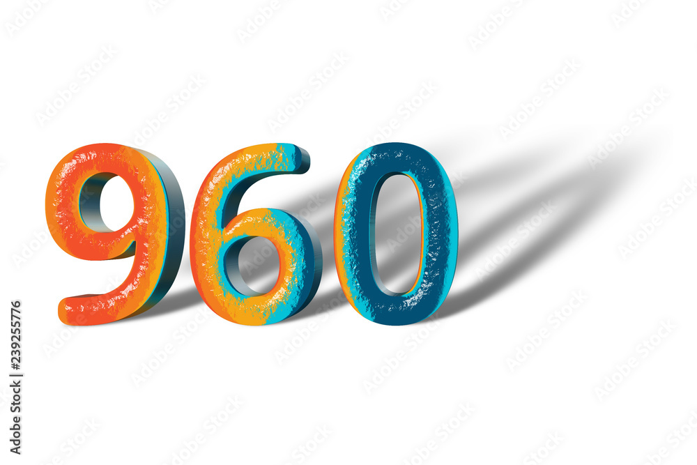 3D Number 960 3D Number 960