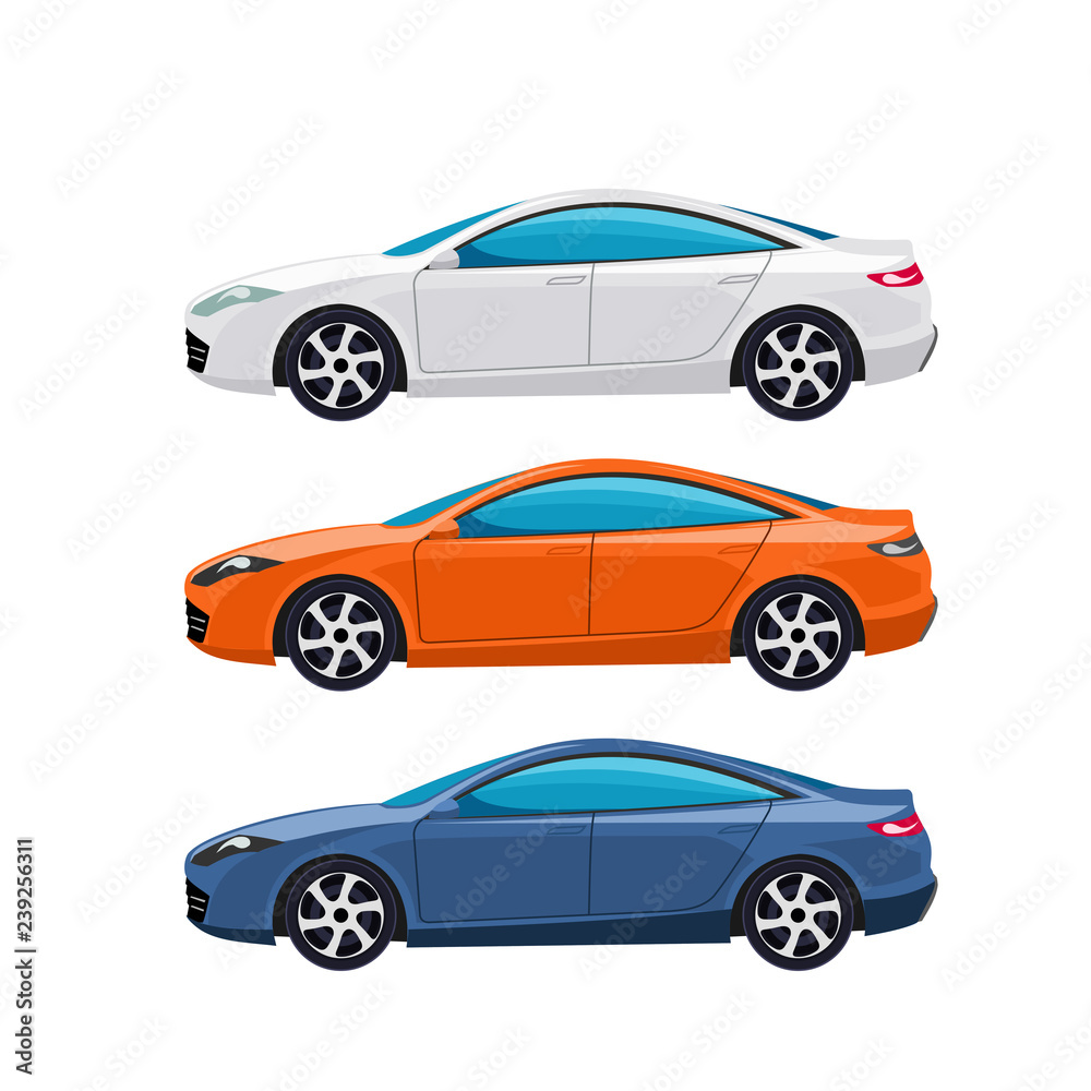 Modern cars vector illustration Modern cars vector illustration