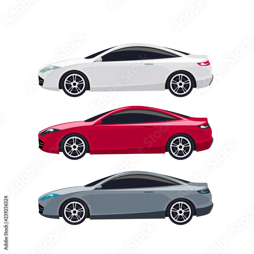 Super modern cars sports vector illustration