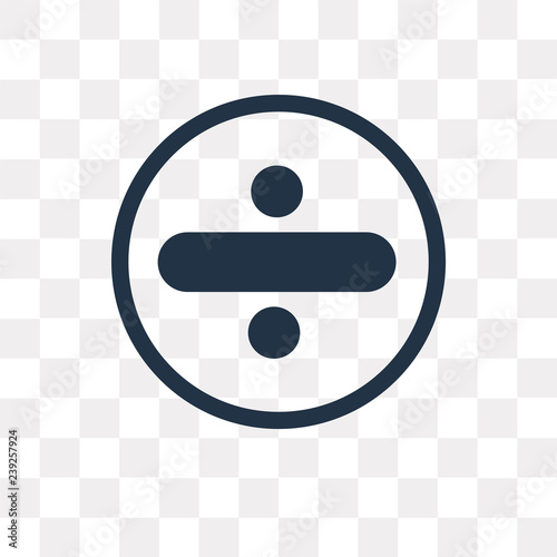 Division vector icon isolated on transparent background, Division  transparency concept can be used web and mobile