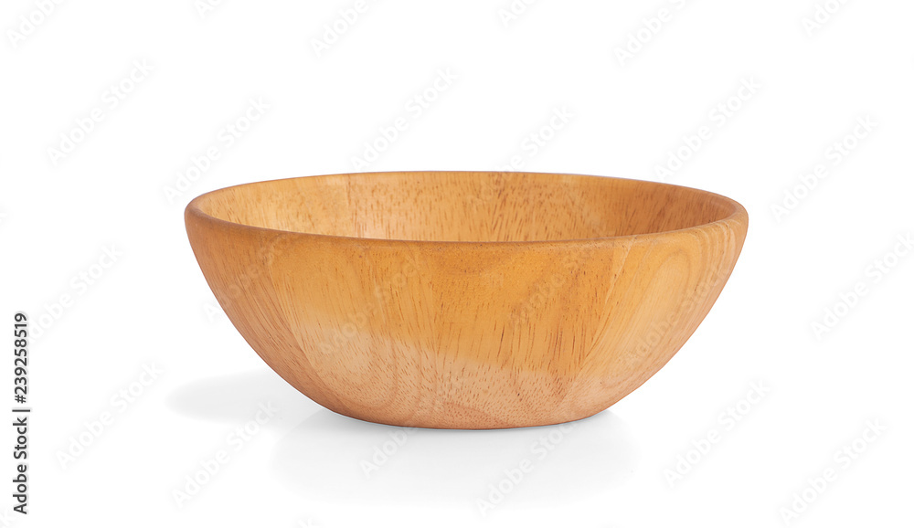 wood bowl on white background wood bowl on white background