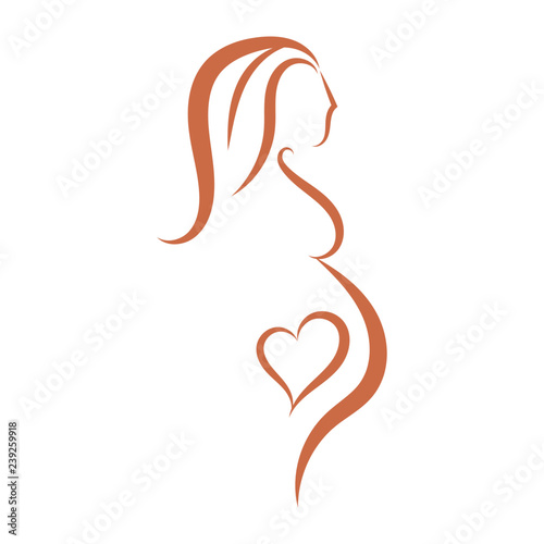 Simple Unique pregnancy Icon Symbol Logo For Business