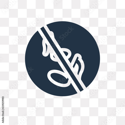 No music vector icon isolated on transparent background, No music  transparency concept can be used web and mobile