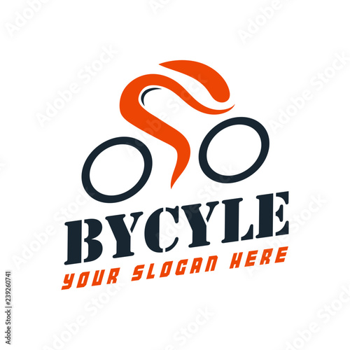 Simple Unique bycycle Icon Symbol Logo For Business photo