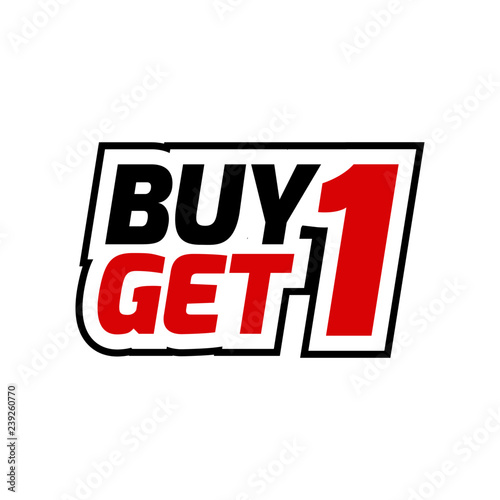buy 1 get 1 tag design for shop 