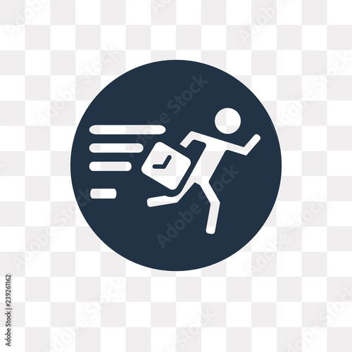Rush vector icon isolated on transparent background, Rush  transparency concept can be used web and mobile