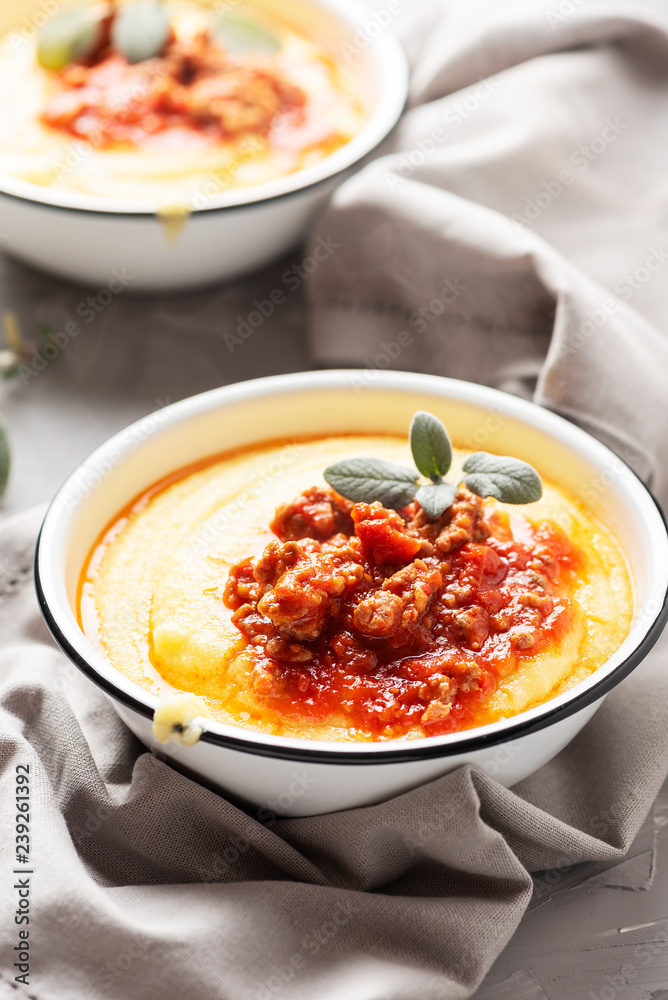 Polenta with meat Polenta with meat