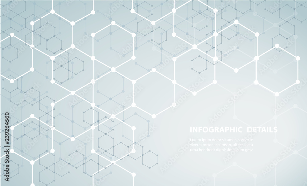 the shape of hexagon concept design abstract technology background vector EPS10