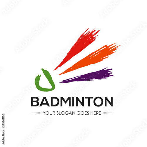 badminton shuttlecock logo icon symbol design