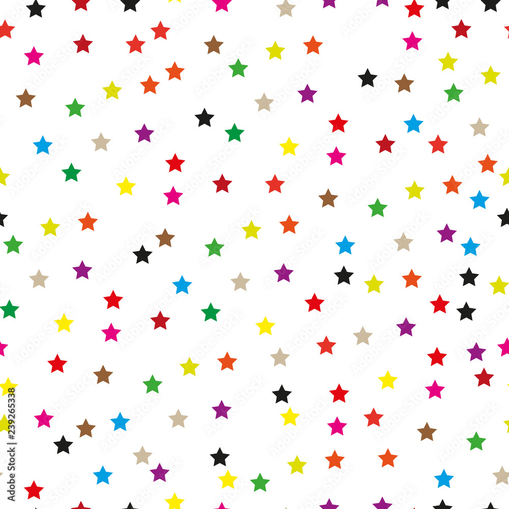 Seamless pattern with colorful stars on white background eps10 Seamless pattern with colorful stars on white background eps10