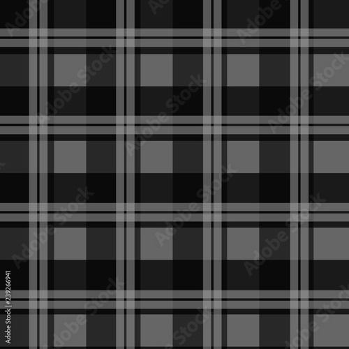 Black white pixel fabric texture seamless pattern. Vector illustration.