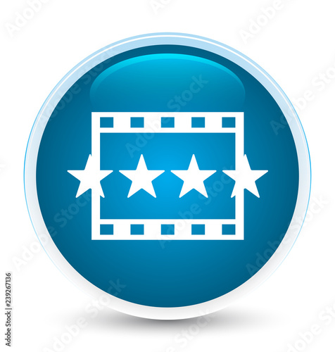 Movie reviews icon special prime blue round button