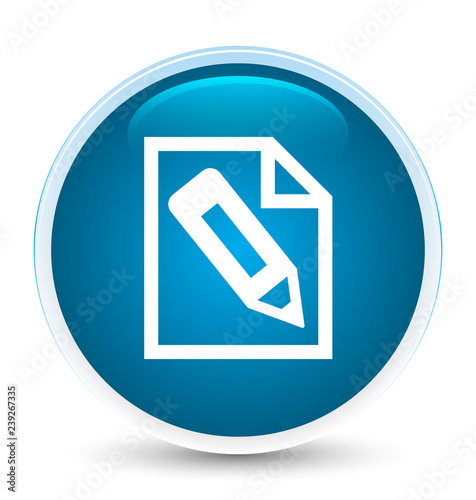 Pencil in page icon special prime blue round button