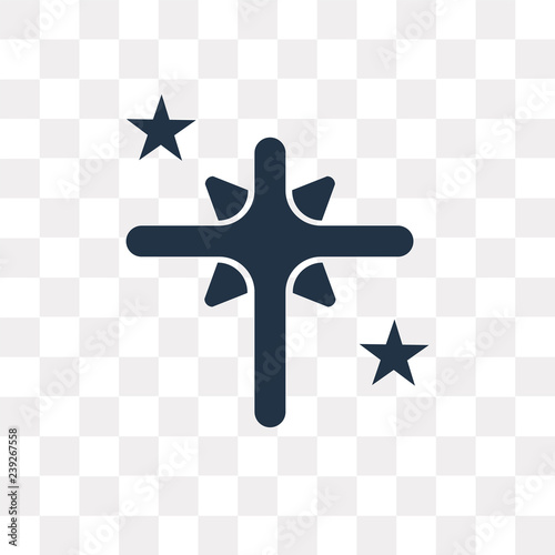 Holy star vector icon isolated on transparent background, Holy star  transparency concept can be used web and mobile