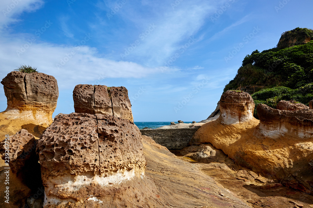 Yehliu Geopark in Taiwan.