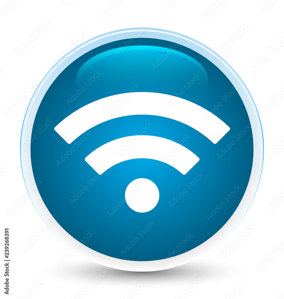 Wifi icon special prime blue round button
