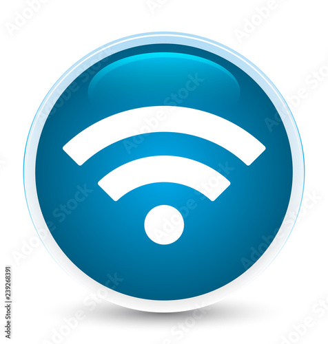 Wifi icon special prime blue round button