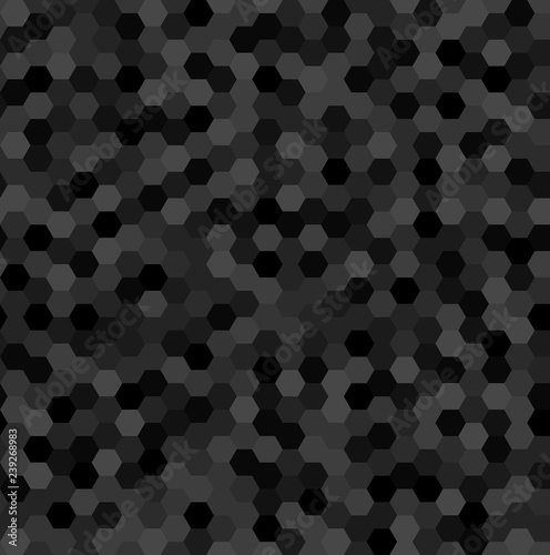 dark hexagon shapes. simple black background. vector seamless pattern. textile paint. repetitive background. fabric swatch. wrapping paper