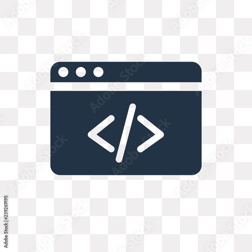 Clean code vector icon isolated on transparent background, Clean code  transparency concept can be used web and mobile