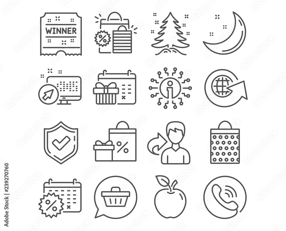 set-of-calendar-discounts-world-globe-and-christmas-calendar-icons