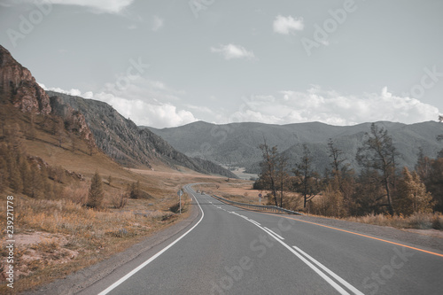 Highway Chuysky trakt in the Altai mountains