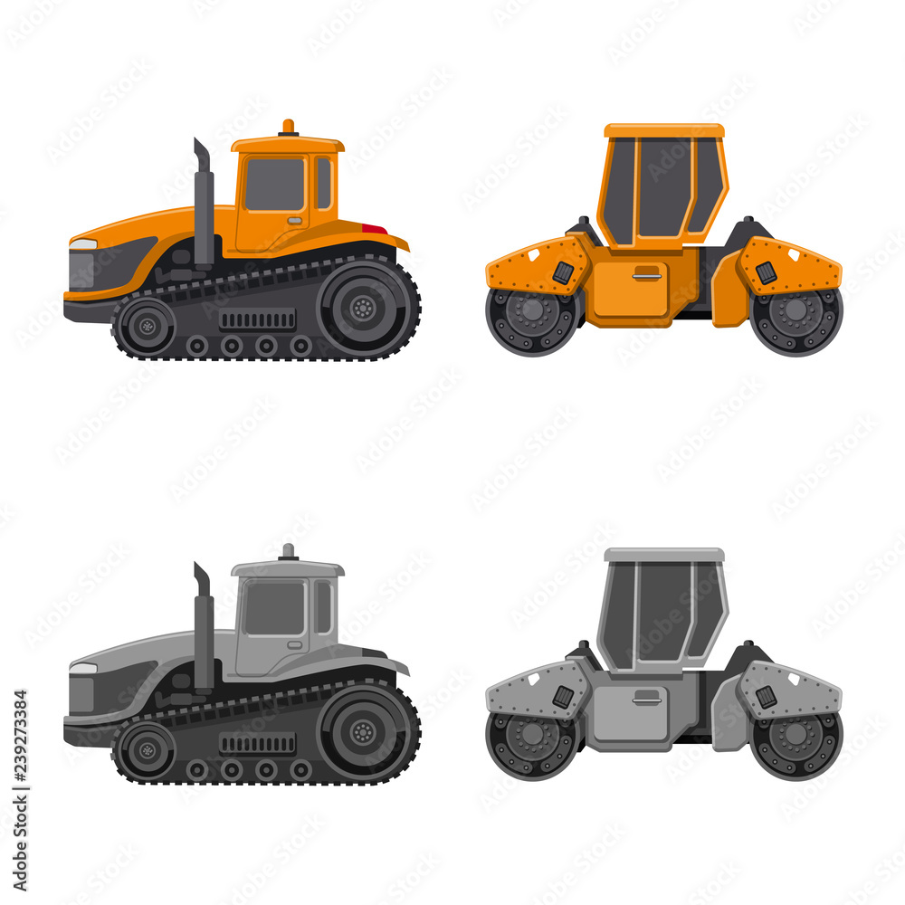 Fototapeta premium Vector illustration of build and construction sign. Collection of build and machinery stock vector illustration.