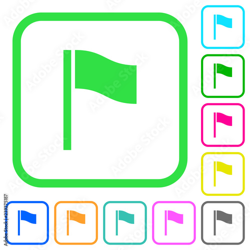 Flag vivid colored flat icons