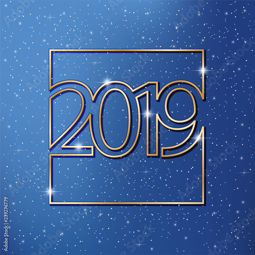 Happy New Year 2019. Winter...