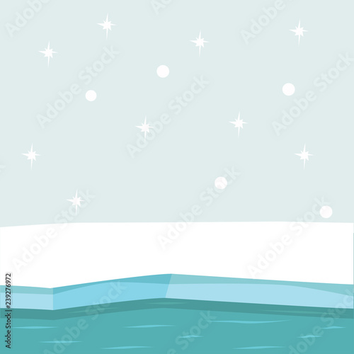 North pole Arctic  vector background
