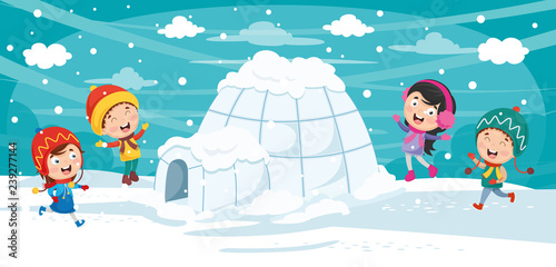 Vector Illustration Of Igloo
