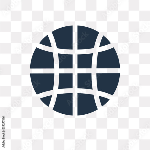 Earth grid vector icon isolated on transparent background, Earth grid  transparency concept can be used web and mobile