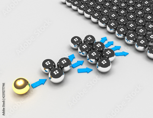 Εκτύπωση καμβά viral marketing  concept on white background. 3d illustration