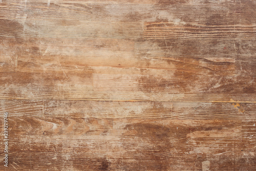 empty old brown wooden table background photo