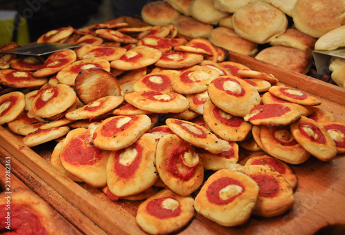 pizzette (small pizza) baked food
