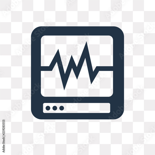 Cardiogram vector icon isolated on transparent background, Cardiogram  transparency concept can be used web and mobile
