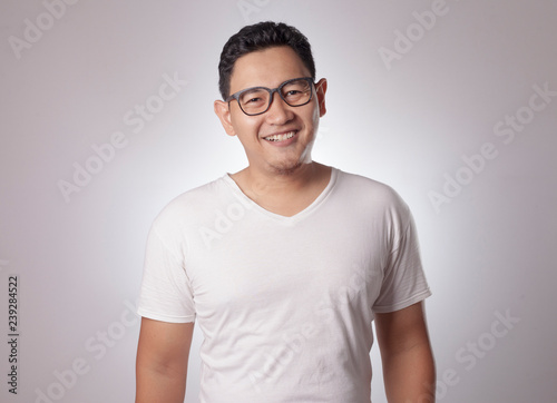 Young Asian Man Smiling, Happy Expression