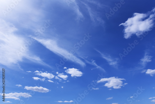 Mixed clouds in the blue sky