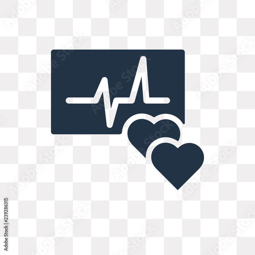 Heart Meter vector icon isolated on transparent background, Heart Meter  transparency concept can be used web and mobile