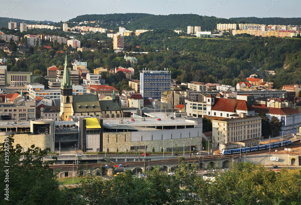 Panoramic view of Usti nad Labem. Czech Republic